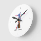 時計-リオ ラウンド壁時計 (傾斜)