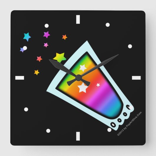 時計 – レインボーショットグラス (正面)