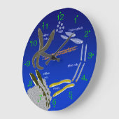 [時計]ワンダーランドのウナギ ラージ壁時計 (傾斜)