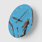 時計 – 分岐上のスズメ (傾斜)