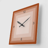 時計-同心の正方形 スクエア壁時計 (傾斜)