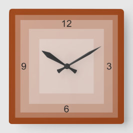 時計-同心の正方形 スクエア壁時計