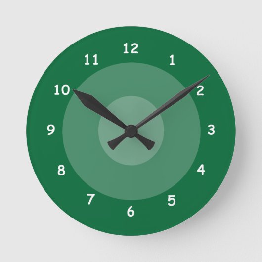 時計-影で覆われた円 ラウンド壁時計 (正面)