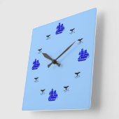 時計-時航海の刻 スクエア壁時計 (傾斜)