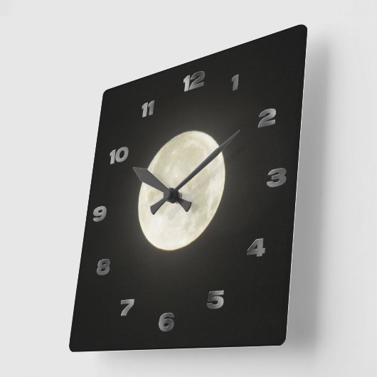 時計 – 月とアラビア数字 (傾斜)