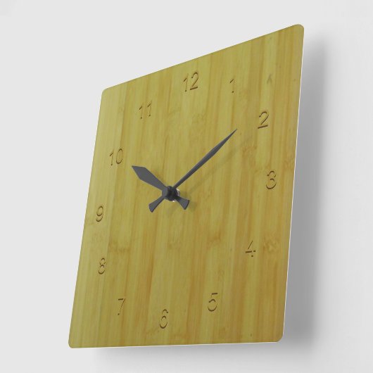 時計 – 竹板 (傾斜)