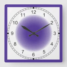 時計 – 紫のヴィネットとフレーム