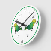 時計 – 緑と黄色の鳥 (傾斜)
