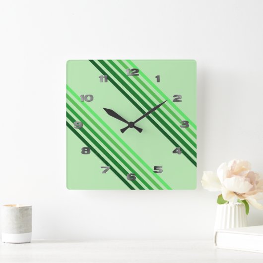 時計 – 緑の対角線 (ホーム)