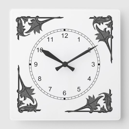 時計 – 角かっこ葉 (正面)