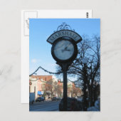 時計、都心のマーシャル、ミシガン州 ポストカード (正面/裏面)