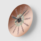 時計 – 銅鎖とビーズ (傾斜)