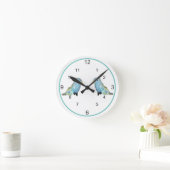 時計 – 青と緑の鳥 (ホーム)