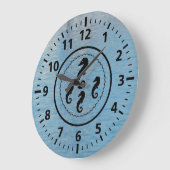 時計 – 黒い海馬と水 (傾斜)