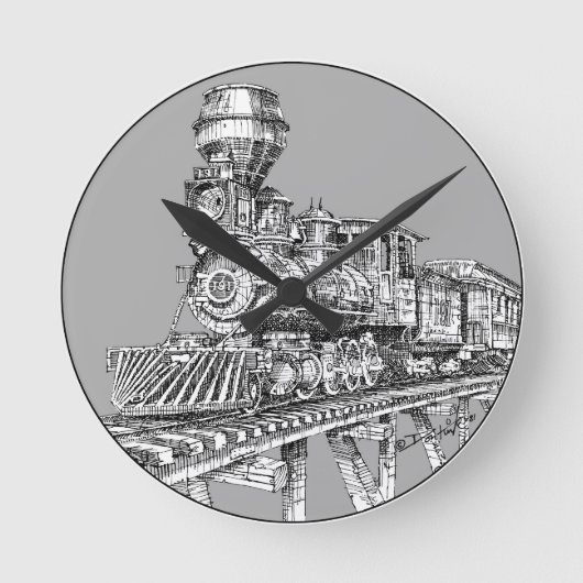 時計: 1880年のBaldwin ラウンド壁時計 (正面)