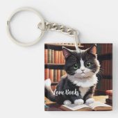時読間猫 キーホルダー (正面)