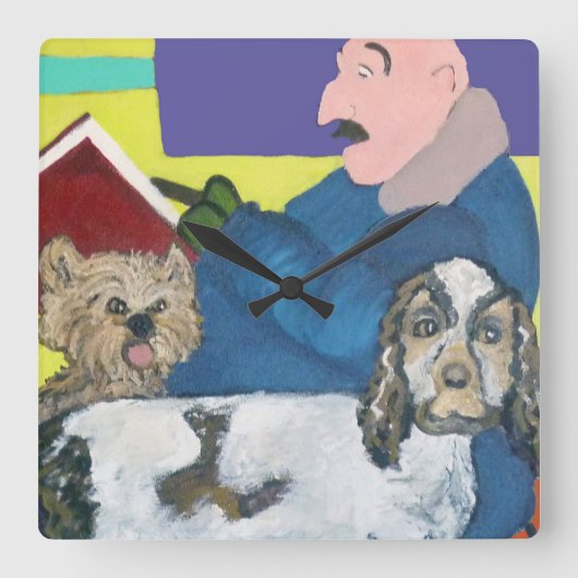 時読間! スクエア壁時計 (正面)