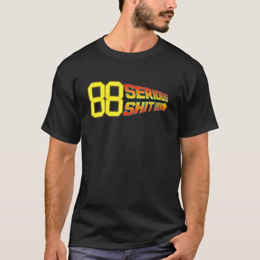 時速88マイルBTTFデザイン Tシャツ (正面)