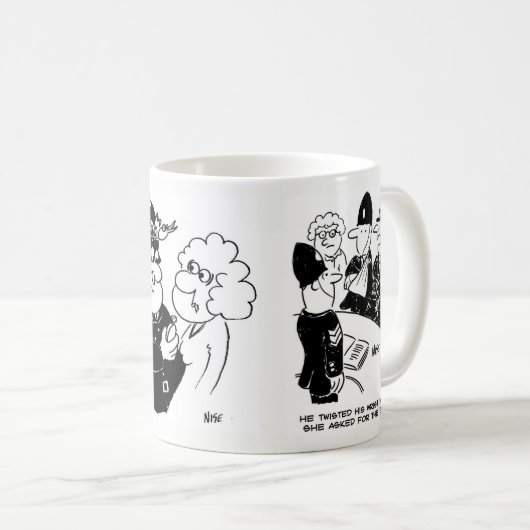 時間おもしろいの問題に関する警察漫画3 コーヒーマグカップ (正面右)