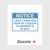 時間おもしろいやクレヨンがないことに気づく シール (シート)