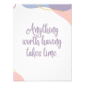 時間がかかる価値のあるもの フォトプリント (正面)