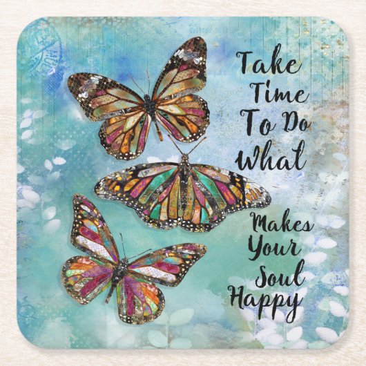 時間がかかる スクエアペーパーコースター (正面)