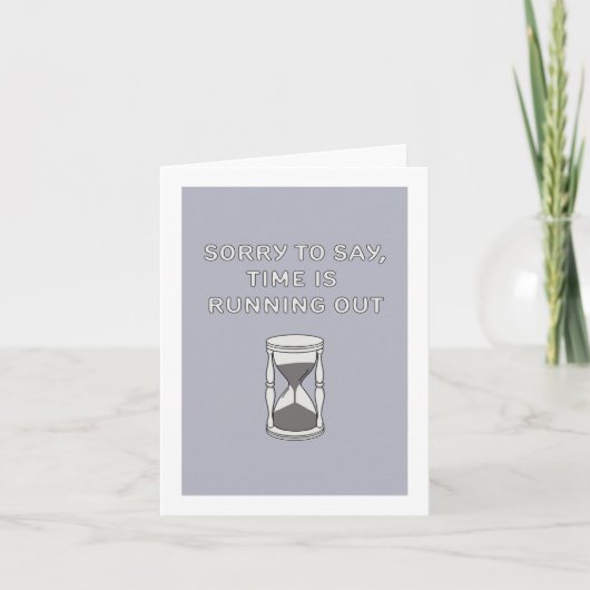 時間がランニング過ぎる カード (正面)