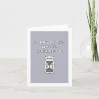 時間がランニング過ぎる カード