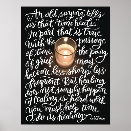 時間が手で書いたアートを癒す ポスター (正面)