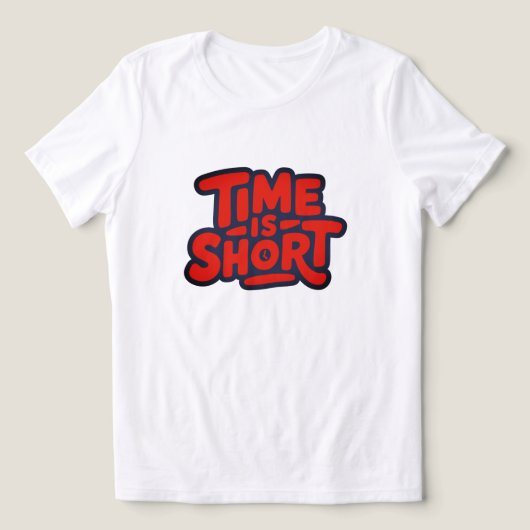 時間が短い トライブレンドTシャツ (デザイン正面)