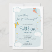 時間が経つのは早い、凧の誕生日招待状 招待状 (正面)