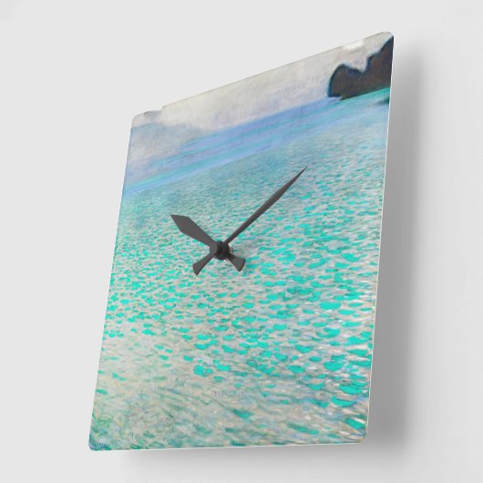 時間が芸術に会う場所:グスタフクリムトattersee スクエア壁時計 (傾斜)