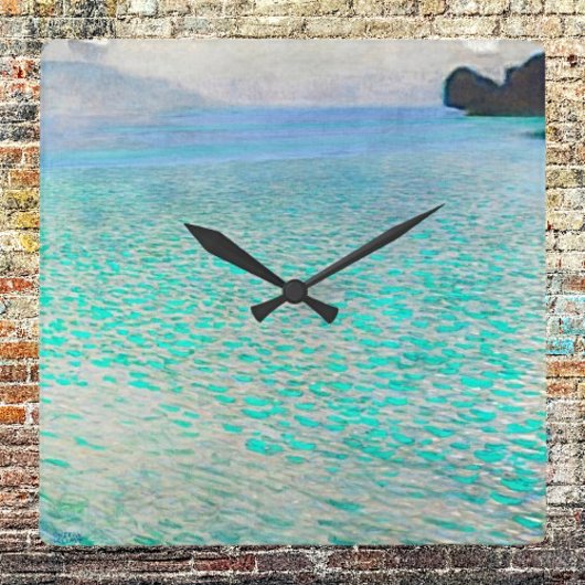 時間が芸術に会う場所:グスタフクリムトattersee スクエア壁時計