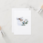 時間が蟹座の郵便はがきの上にある時 カード (正面/裏面インサイチュ)