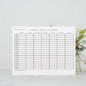時間ごと週プランナー スケジュール 印刷シート レターヘッド (スタンド正面)