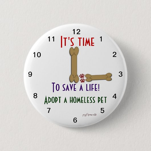 時間だ 缶バッジ (正面)