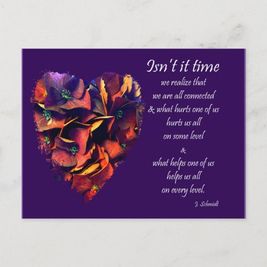 時間ではない – 我々は皆つながっている ポストカード (正面)