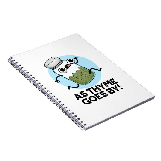 時間とともにタイムは過ぎ去る ユーモアの効いたハーブスパイスのしゃれ ノートブック (右側)