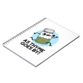 時間とともにタイムは過ぎ去る ユーモアの香草スパイス ダジャレ ノートブック (左側)