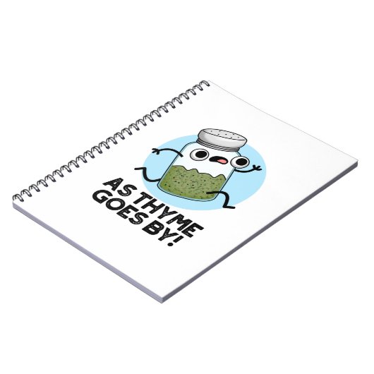 時間とともにタイムは過ぎ去る ユーモアの香草スパイス ダジャレ ノートブック (左側)