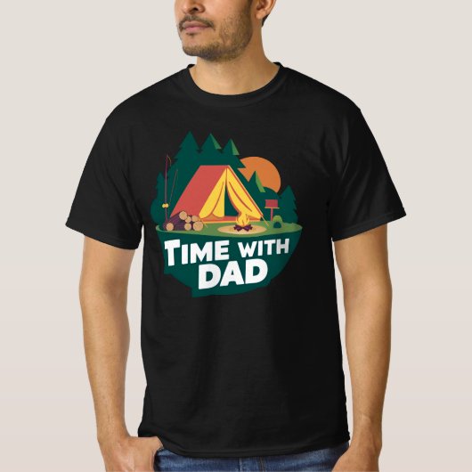 時間とパパ – 父の日 Tシャツ (正面)
