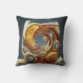 時間とレモンの渦巻きアートピロー クッション (裏面)
