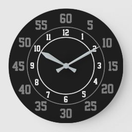 時間と分 ラージ壁時計