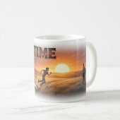 時間と夕日の人生の旅の芸術マグ コーヒーマグカップ (正面右)