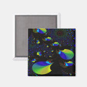 「時間と宇宙ナンバーワン」~抽象芸術アートプリント マグネット (正面/裏面)