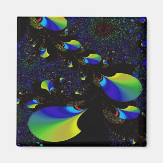 「時間と宇宙ナンバーワン」~抽象芸術アートプリント マグネット (正面)