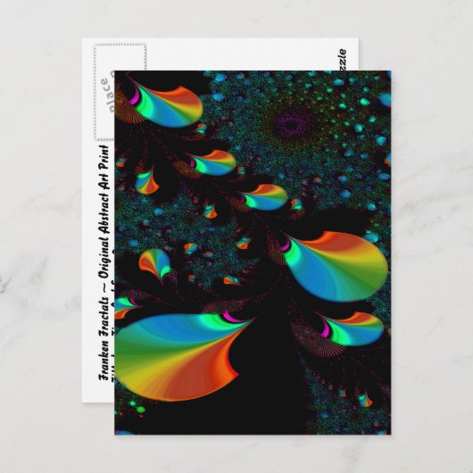 時間と宇宙2~抽象芸術アートプリントはがき ポストカード (正面/裏面)