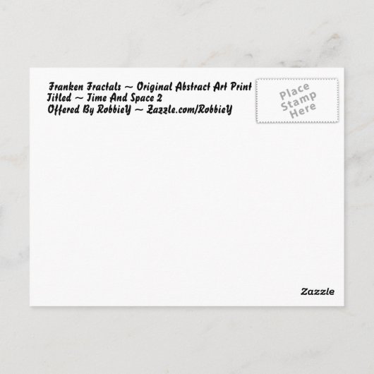時間と宇宙2~抽象芸術アートプリントはがき ポストカード (裏面)