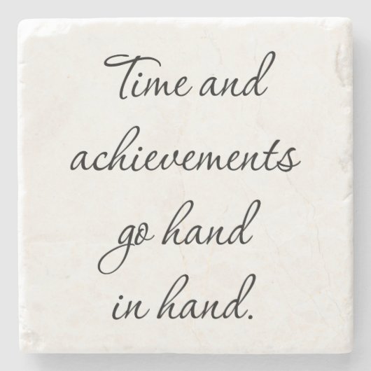 時間と実績の大理石コースター ストーンコースター (正面)