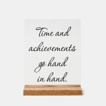 時間と実績アクリル記号